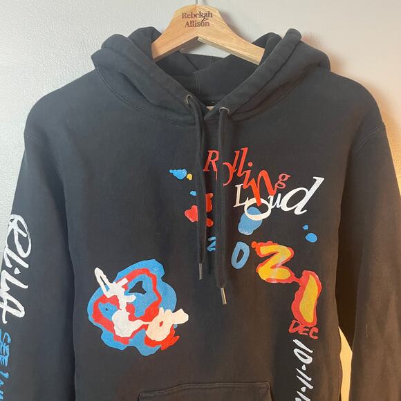 Rolling Loud Shady Spores Hoodie LA 2021 SZ Small Heavy Duty Black Streetwear - Picture 5 of 16